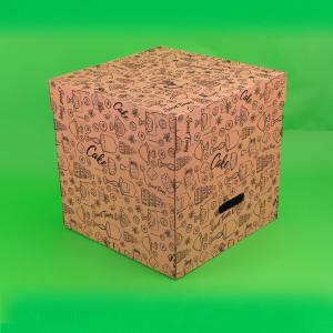Cutii tort cu capac generic 330x330x330 mm natur 25 buc/set