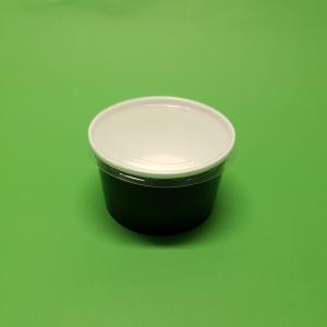 Bol supa negru cu capac 50 buc/set 16 oz
