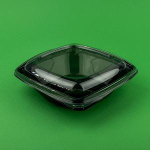 Caserola cu capac patrata neagra 50/set 750 gr.