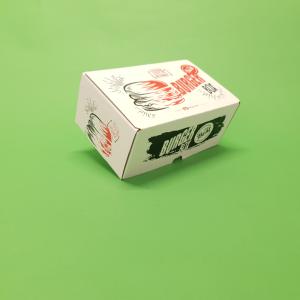Cutie burger generic cu separator de cartofi 100 buc/set alb 220x140x110