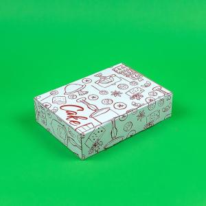 Cutii prajituri T12 pretiparite 100 buc/set alb 340x240x100 mm