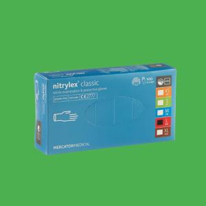 Manusi nitril de unica folosinta, ALBASTRE L 100 buc/set